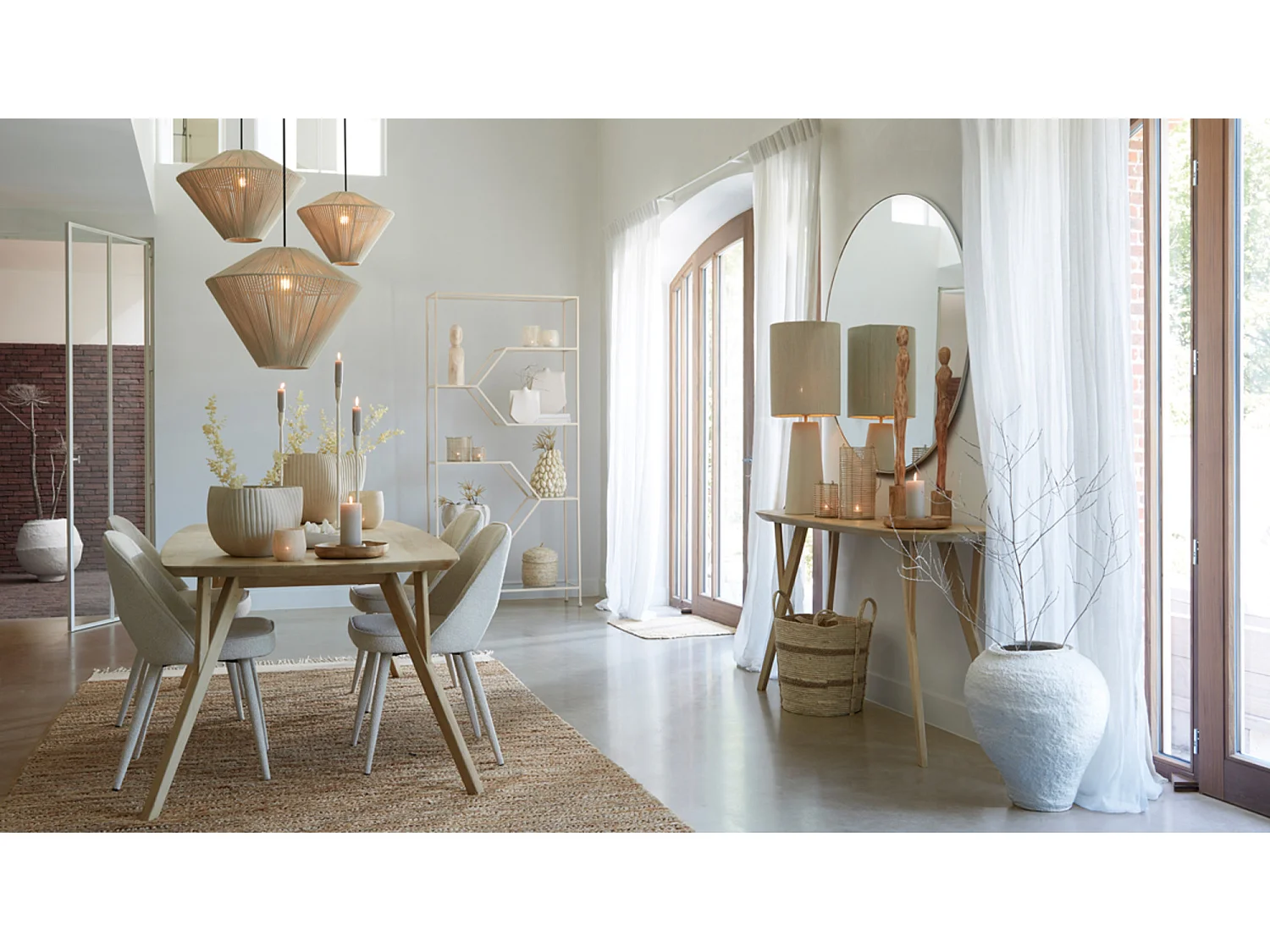 Hanglamp FELIDA - Ø56x43cm - Bruin