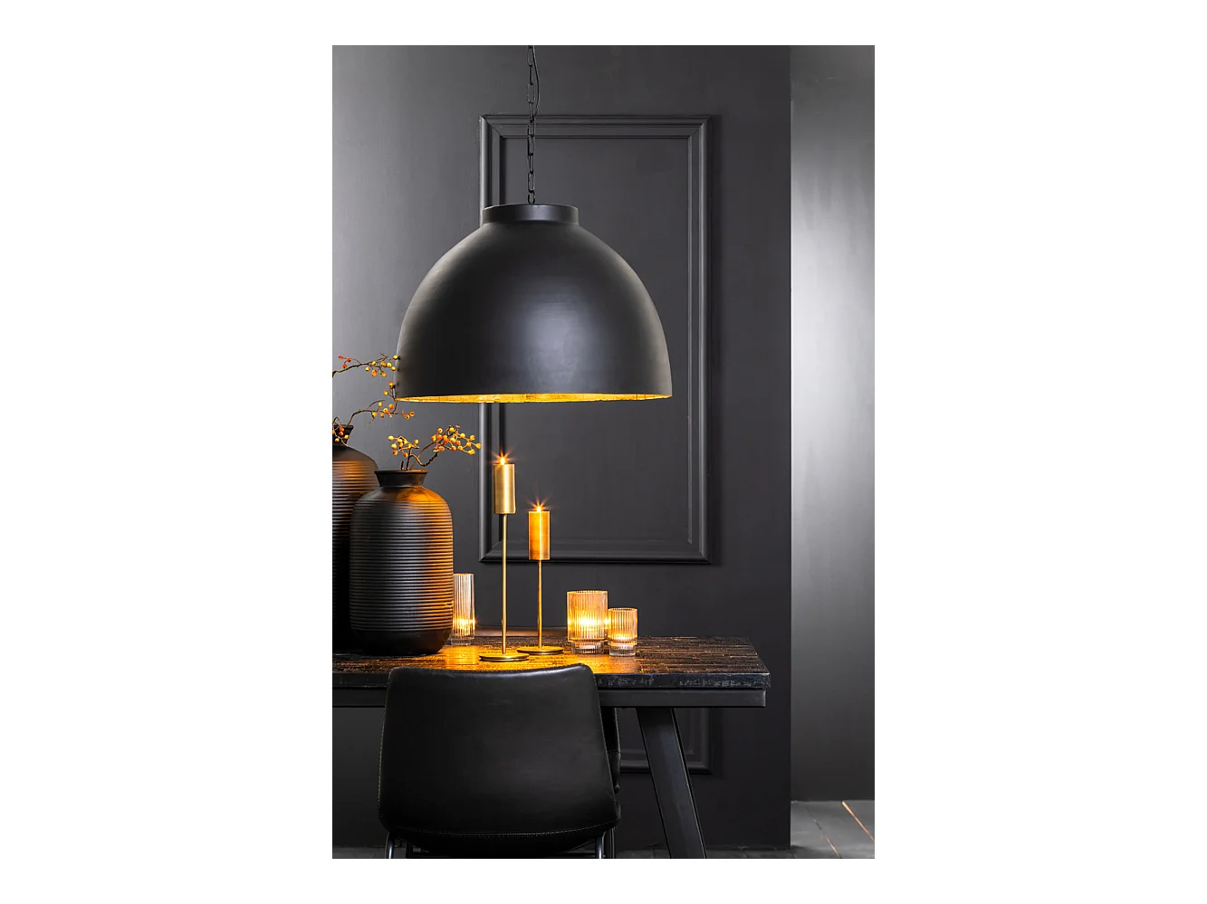 Suspension KYLIE - Ø60x42cm - Noir