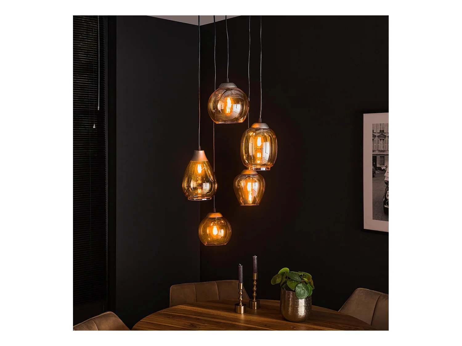 Suspension 5L Mix - Mix étagé - Verre ambré