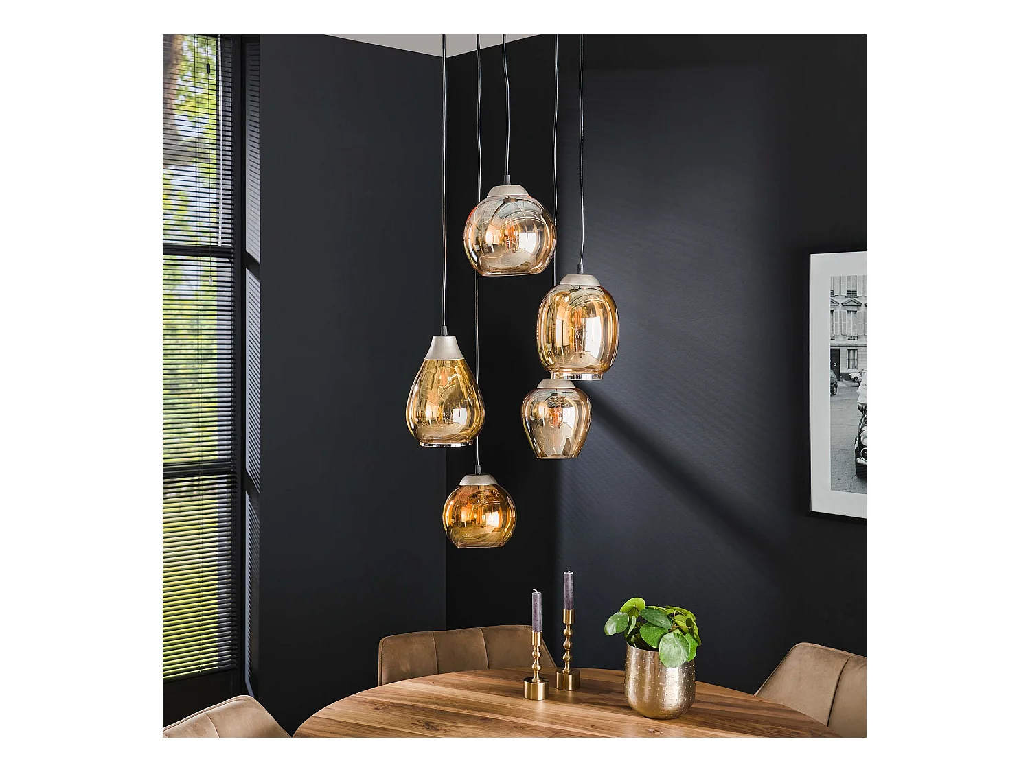 Suspension 5L Mix - Mix étagé - Verre ambré