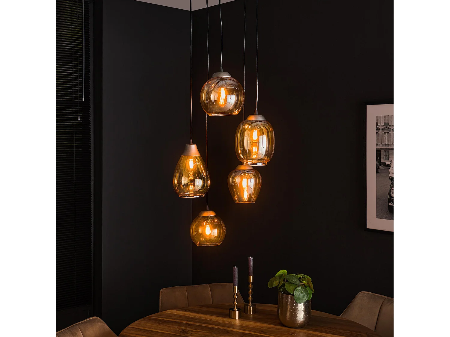 Suspension 5L Mix - Mix étagé - Verre ambré