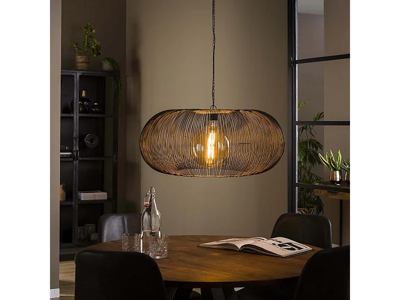 Suspension Copper Twist - Nickel Noir - Industriel - 70x70x150