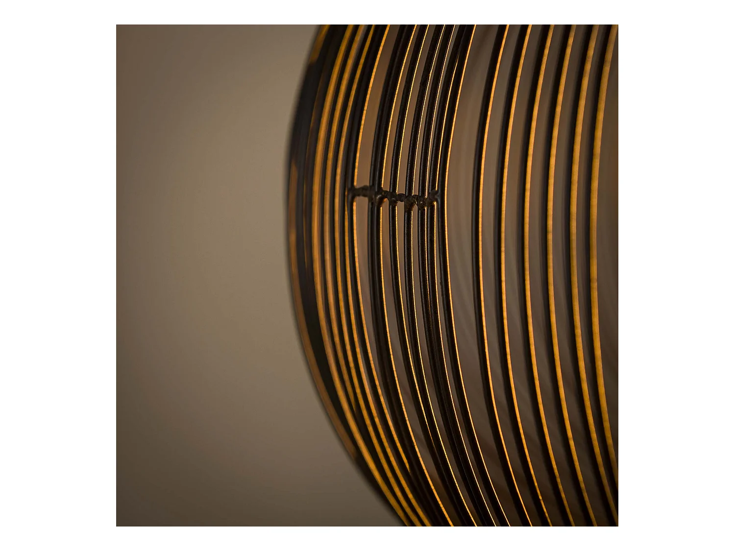Suspension Copper Twist - Nickel Noir - Industriel - 70x70x150