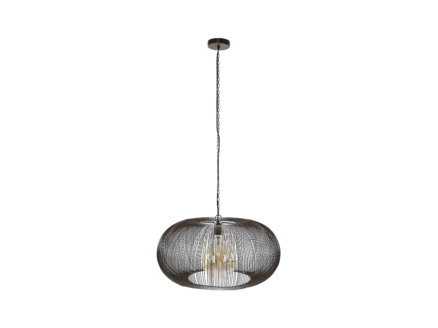 Suspension Copper Twist - Nickel Noir - Industriel - 70x70x150