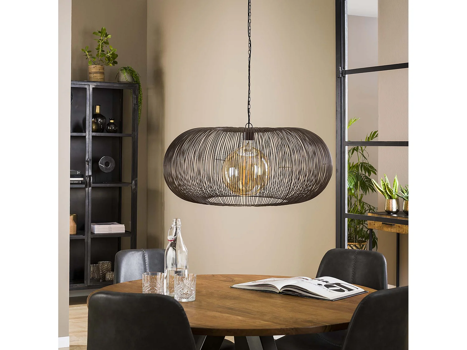 Pendelleuchte Copper Twist - Schwarznickel - Industriell - 70x70x150