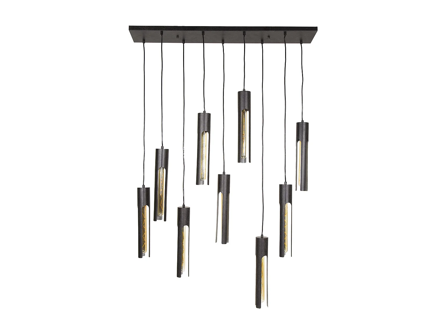 Lámpara colgante 5+4 Tube - Artic Black