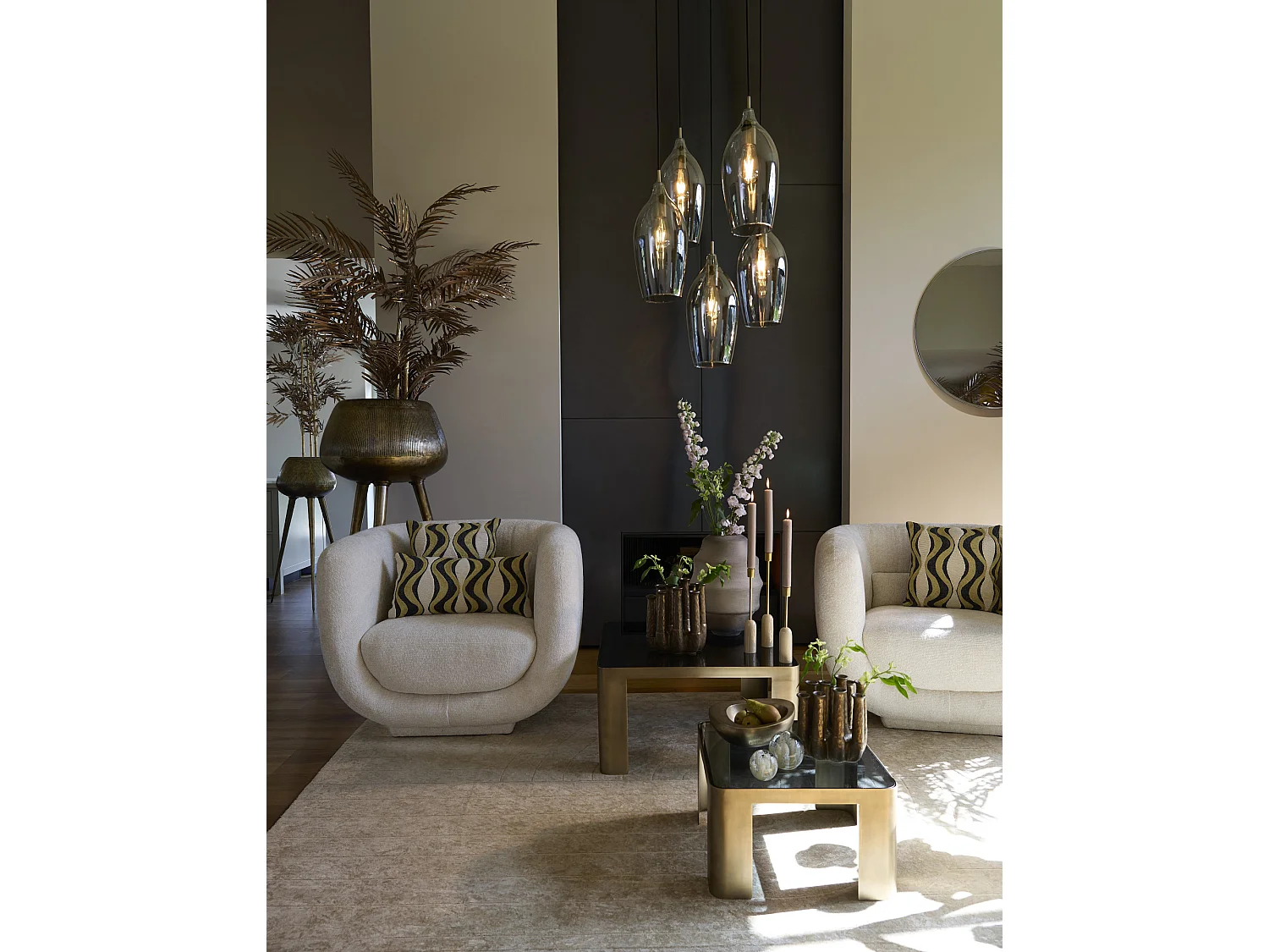 Hanglamp LUKARO - Ø45x36cm - Grijs