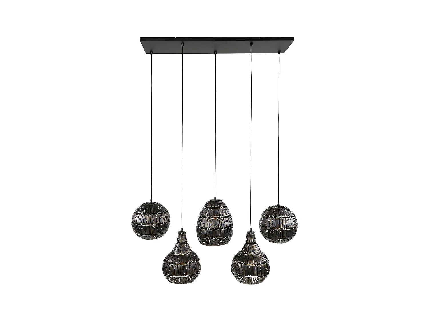 Suspension 5L Strip Multi Shade - Noir Marron