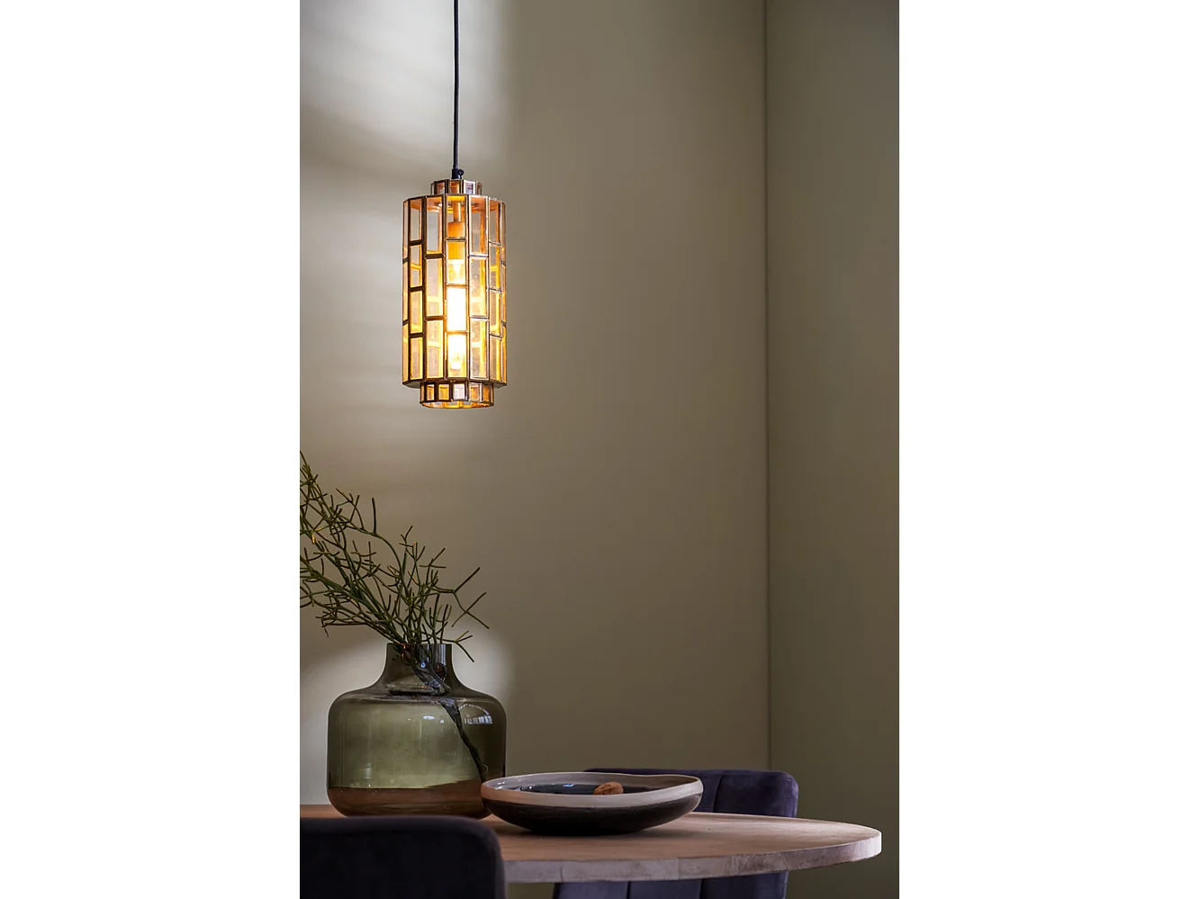 Lampe à suspension SØSTRENE - Ø15x31cm - Bronze