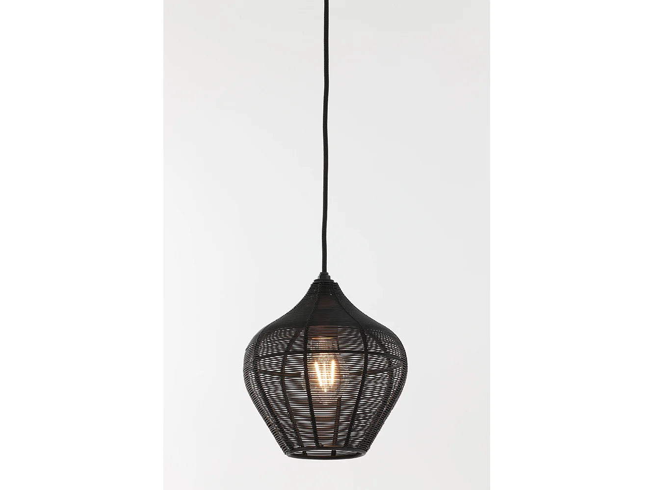 Suspension ALVARO - Ø20x22cm - Noir