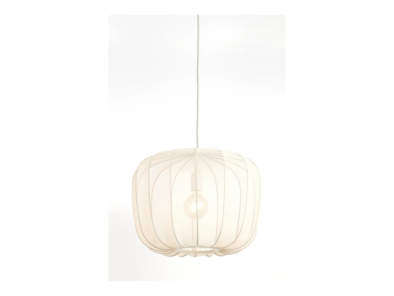 Lampe à suspension PLUMERIA - Ø50x37,5cm - Beige