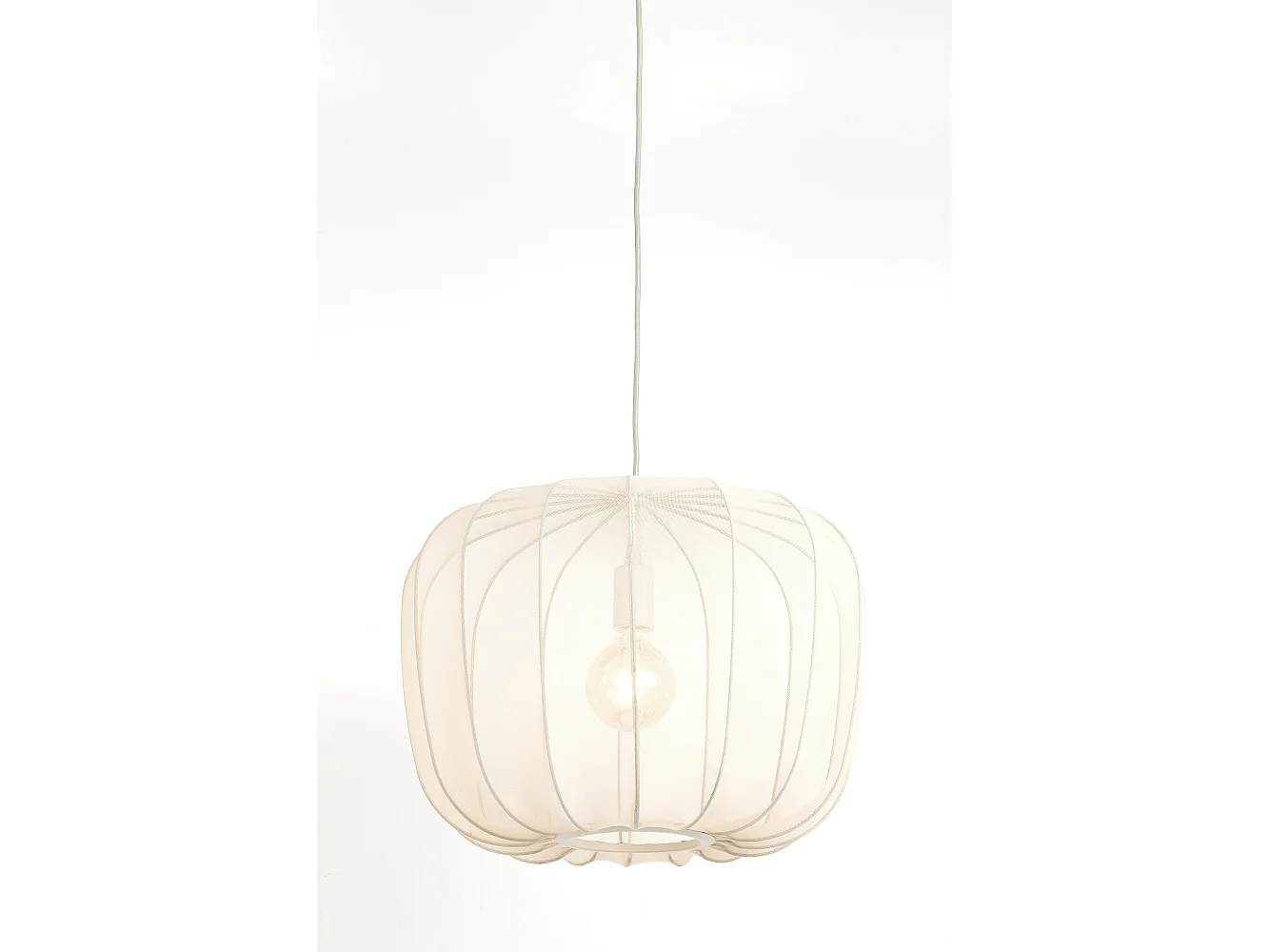 Lampe à suspension PLUMERIA - Ø50x37,5cm - Beige