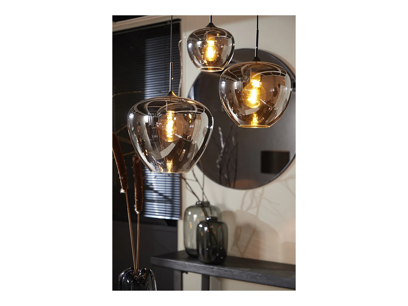 Suspension MAYSON - Ø23x18cm - Gris