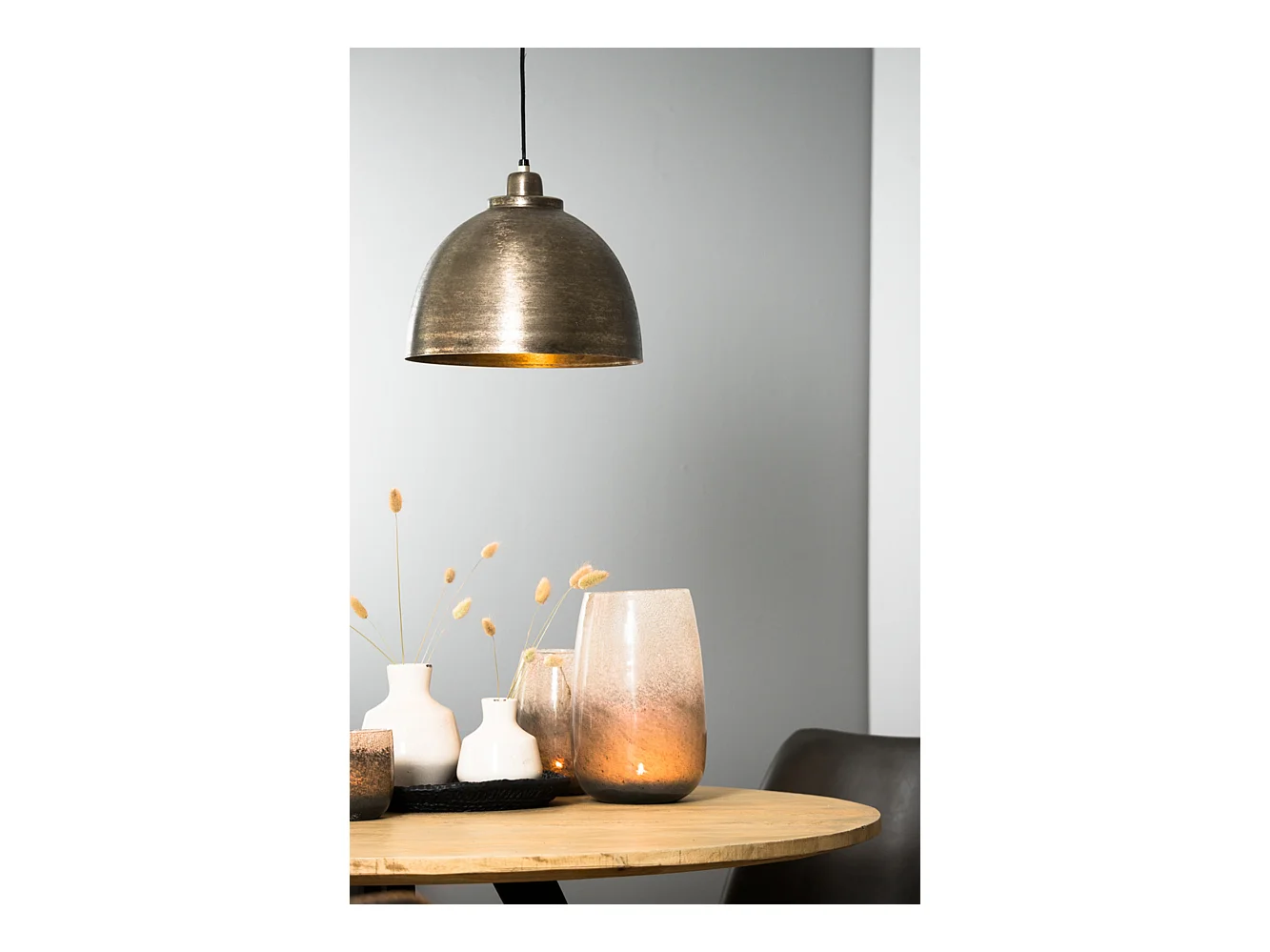 Suspension KYLIE - Ø30x26cm - Argent