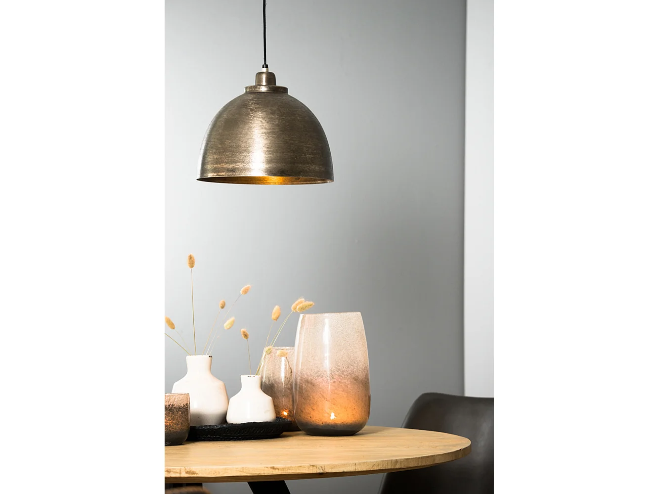 Suspension KYLIE - Ø30x26cm - Argent