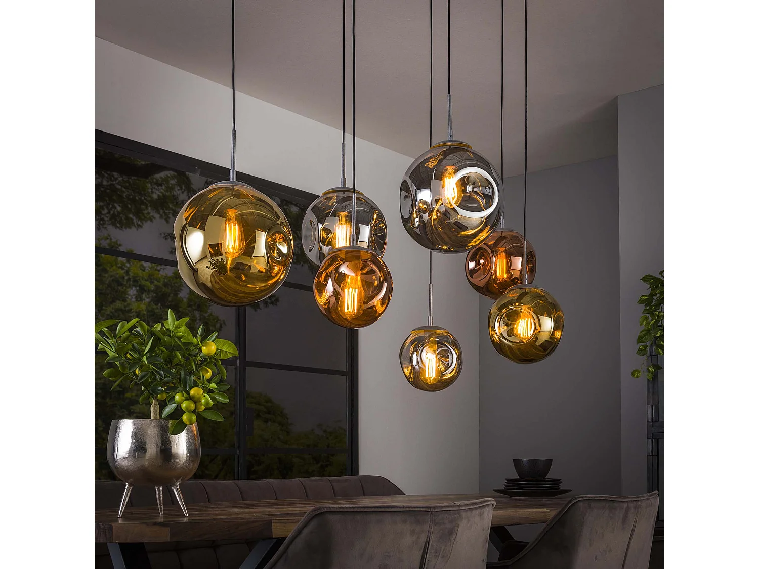 Lampe à suspension 4+3 étoiles