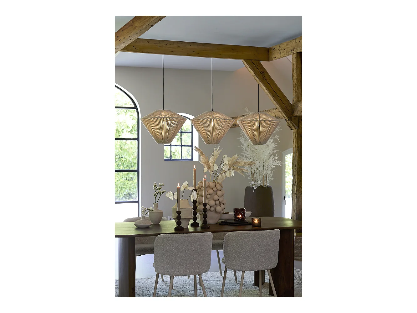 Suspension FELIDA - 120x42x130cm - Blanc