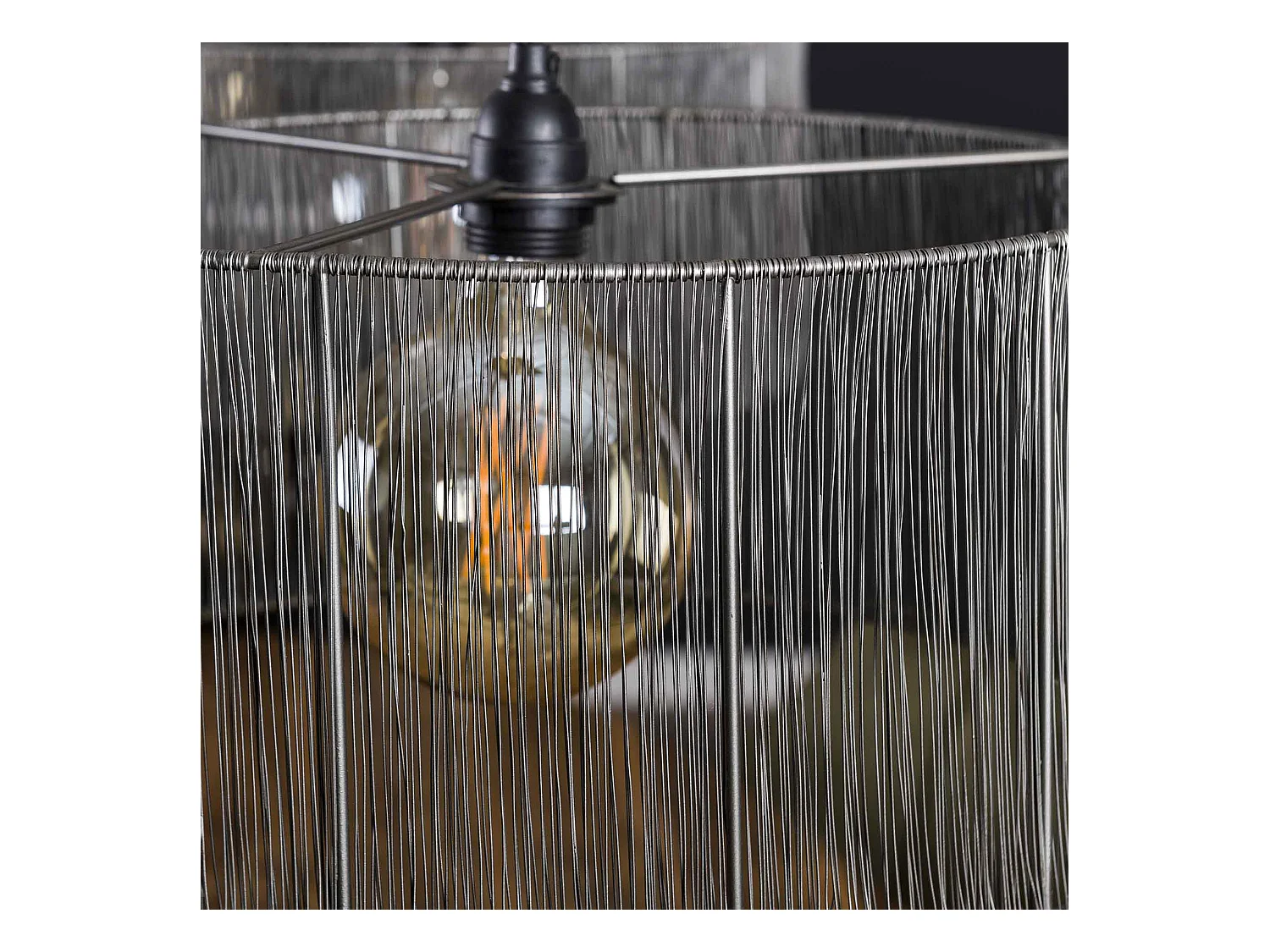 Suspension 2L Stringshade - Métal - Nickel noir - 120x45x150