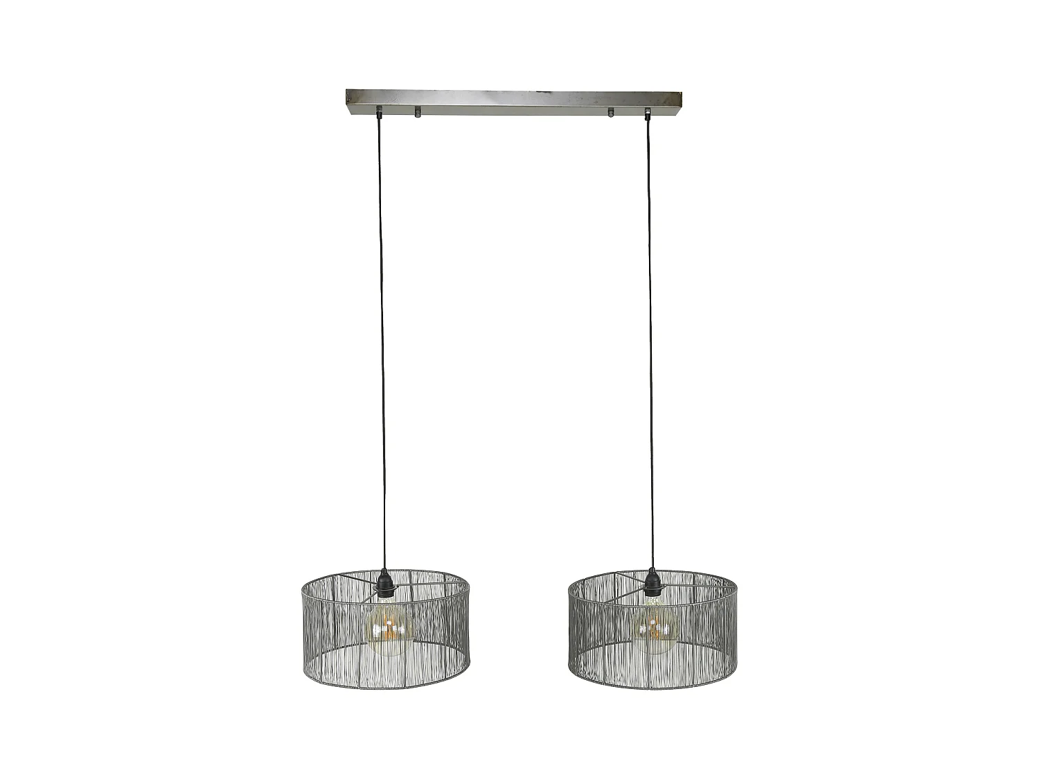 Suspension 2L Stringshade - Métal - Nickel noir - 120x45x150