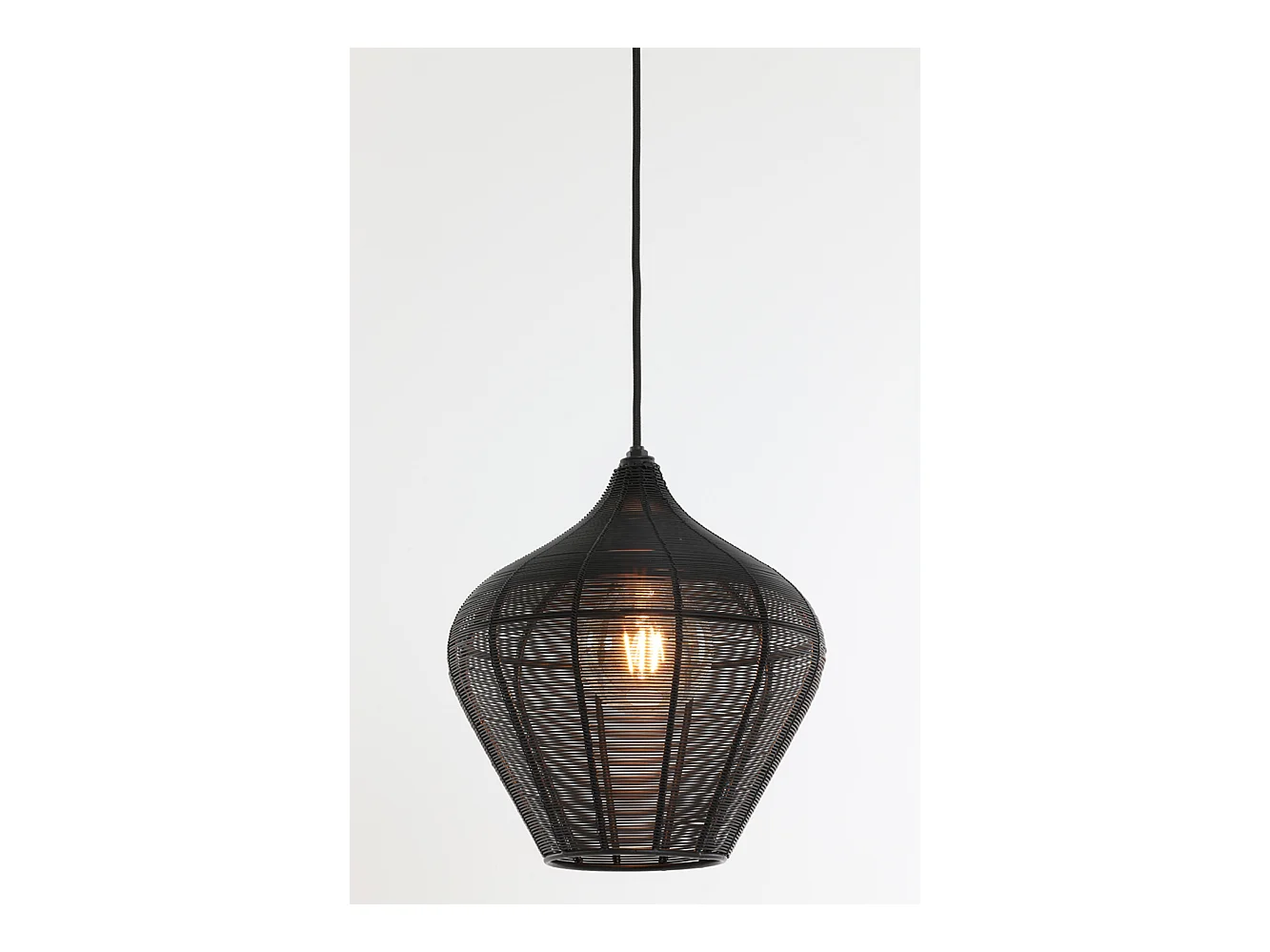 Pendelleuchte ALVARO - Ø27x29,5cm - Schwarz