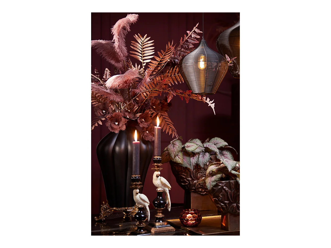 Pendelleuchte ALVARO - Ø27x29,5cm - Schwarz