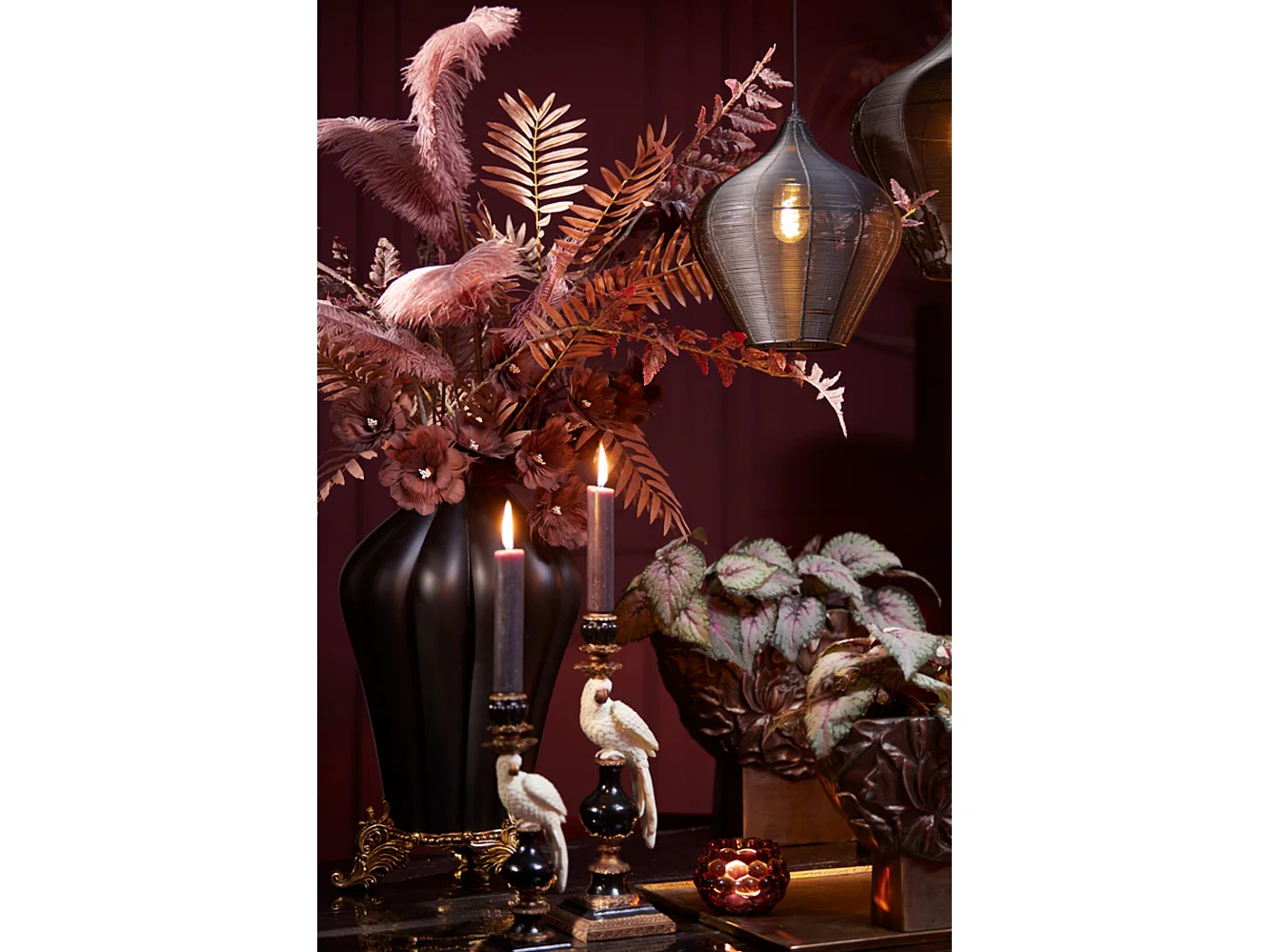 Suspension ALVARO - Ø27x29,5cm - Noir