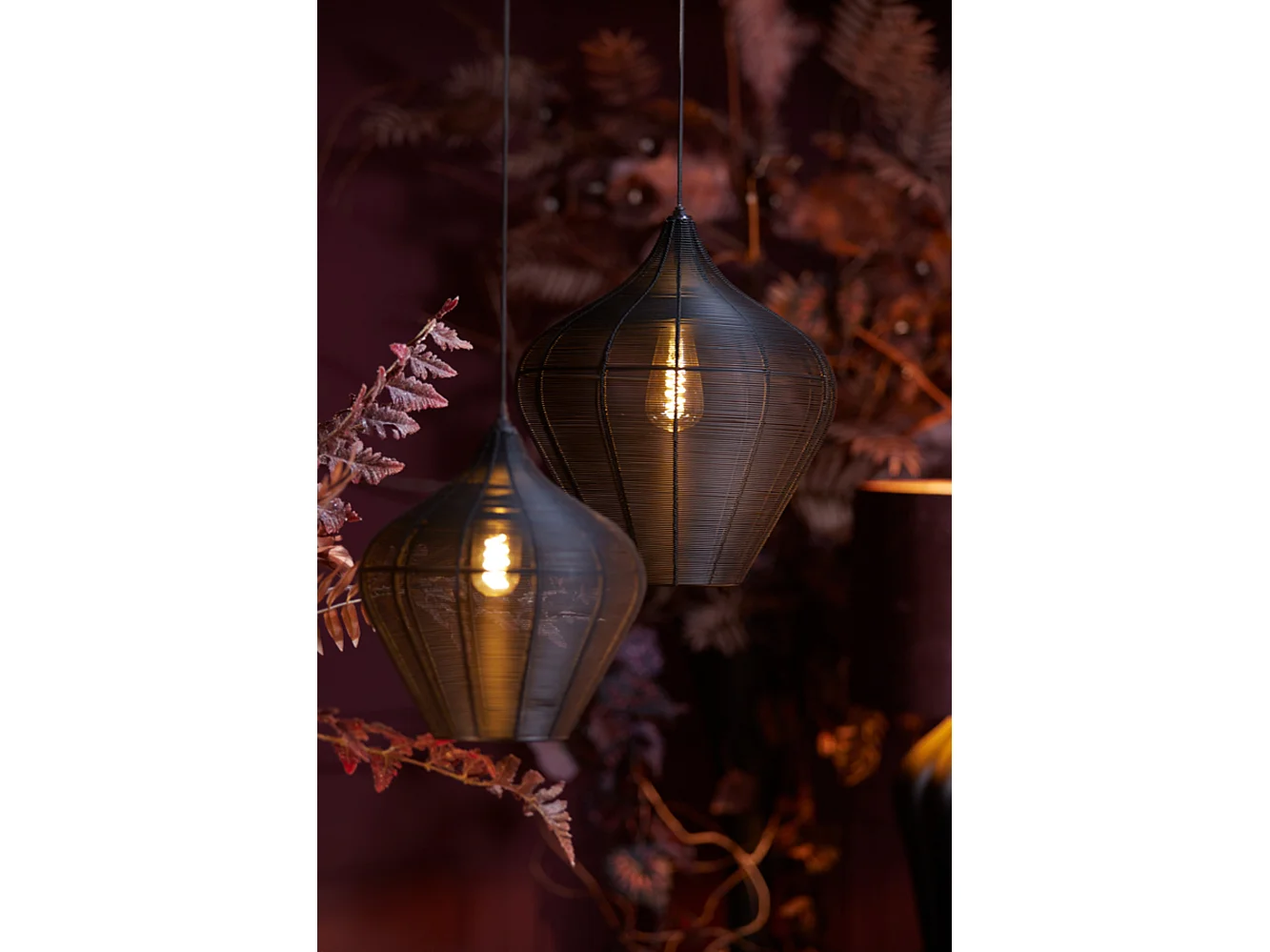 Suspension ALVARO - Ø27x29,5cm - Noir