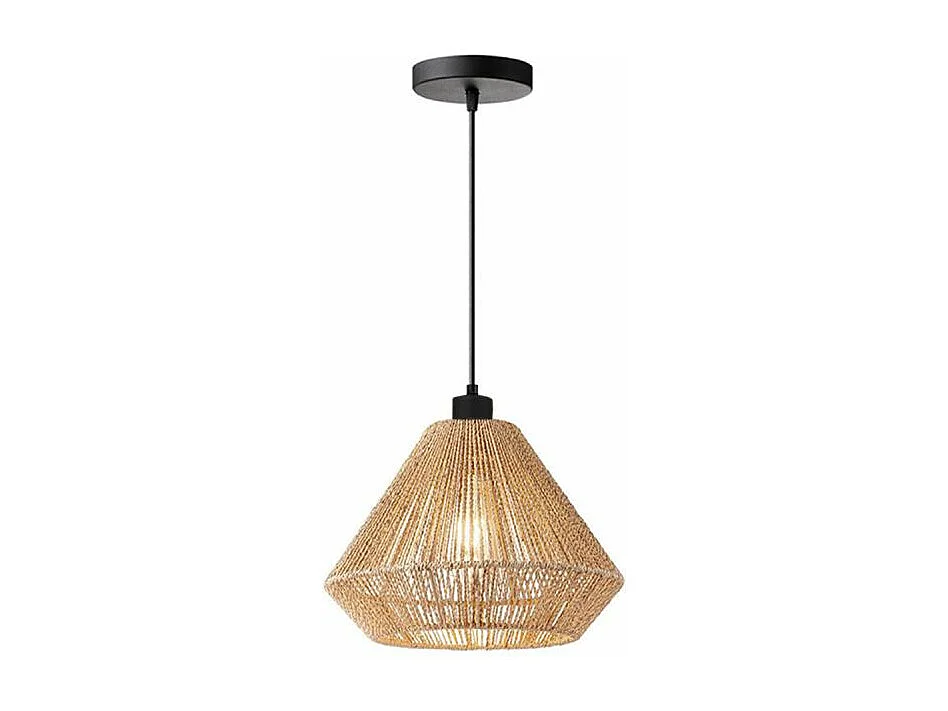 Suspension Ibiza Diamond - 1 lumière - 25 x 25 x 150 cm - Marron