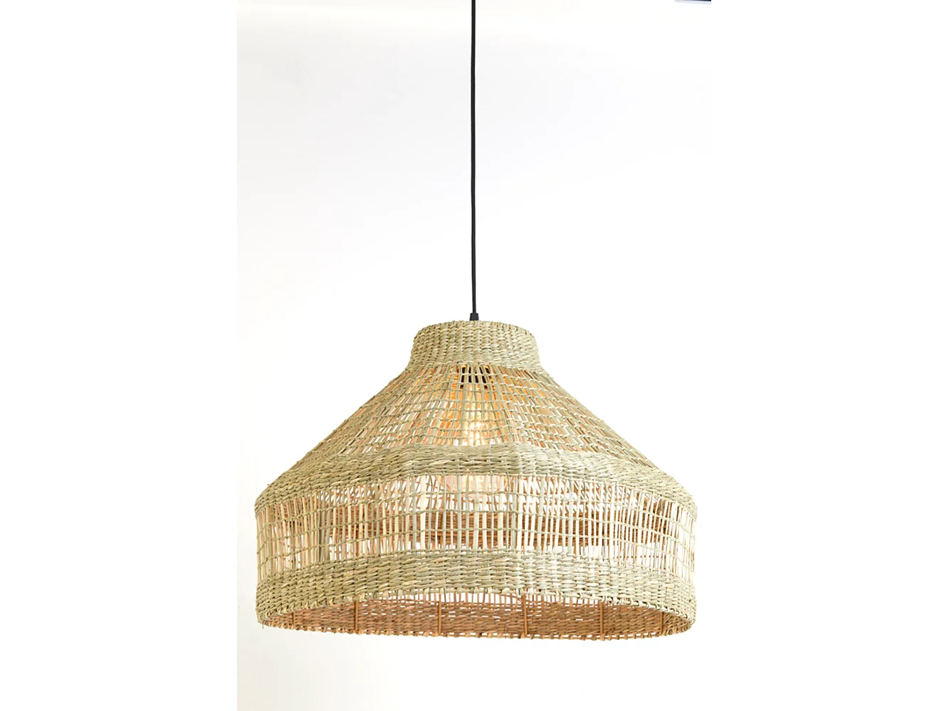 Lámpara colgante LATIKA - Ø55x38cm - Marrón