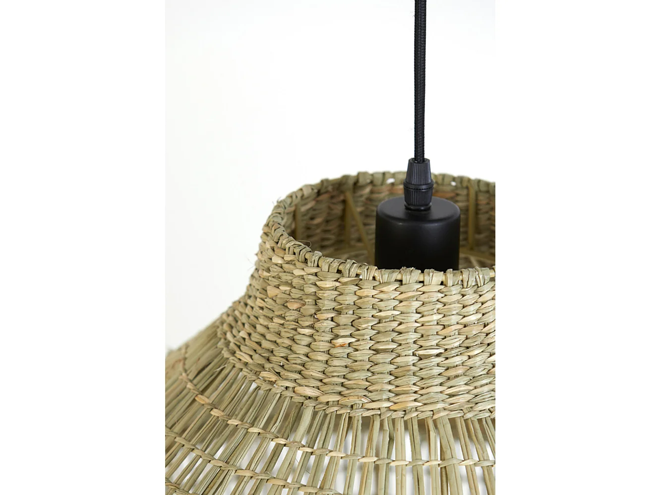 Lámpara colgante LATIKA - Ø55x38cm - Marrón