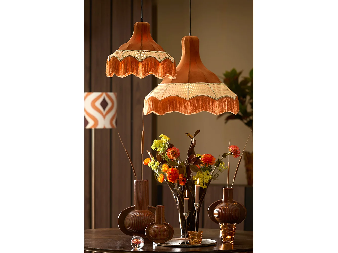 Suspension MIZIA - Ø40x35,5cm - Orange