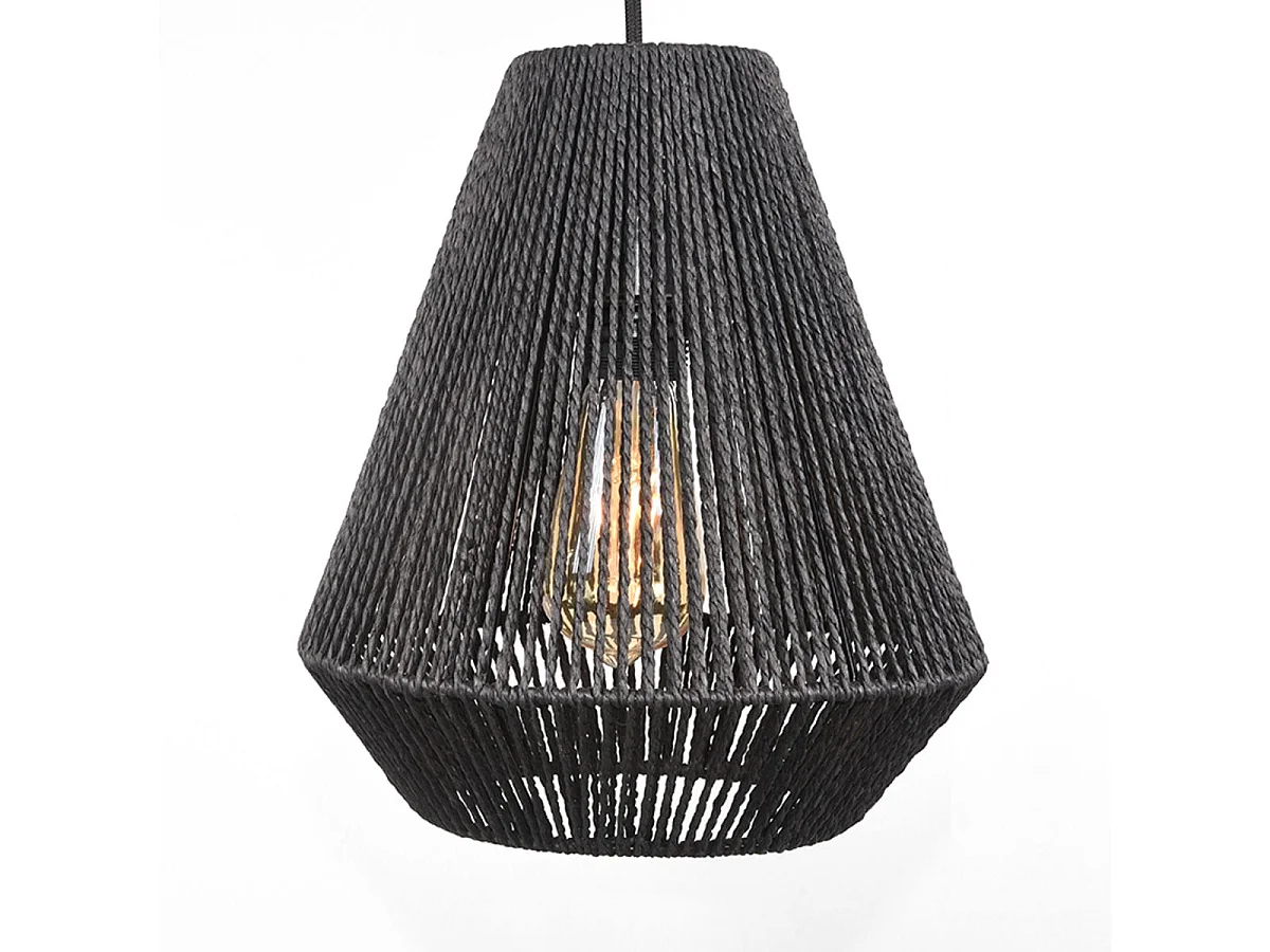 Suspension Ibiza Diamond - 2 lumières - 80 x 33 x 150 cm - Noir