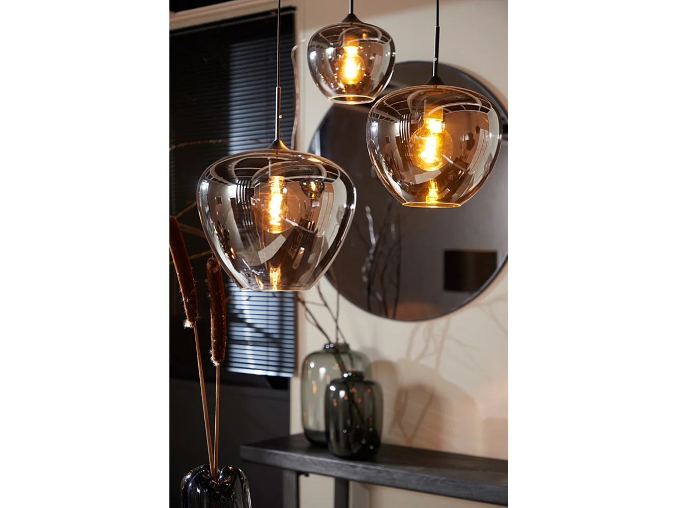 Suspension MAYSON - Ø40x34cm - Gris