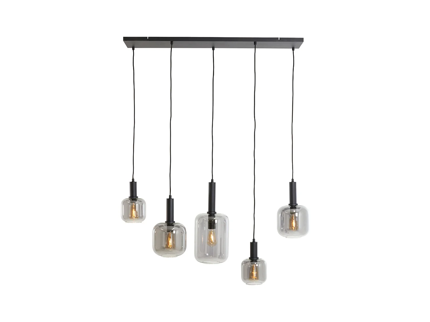 Pendelleuchte LEKAR - 110x22x32cm - Schwarz