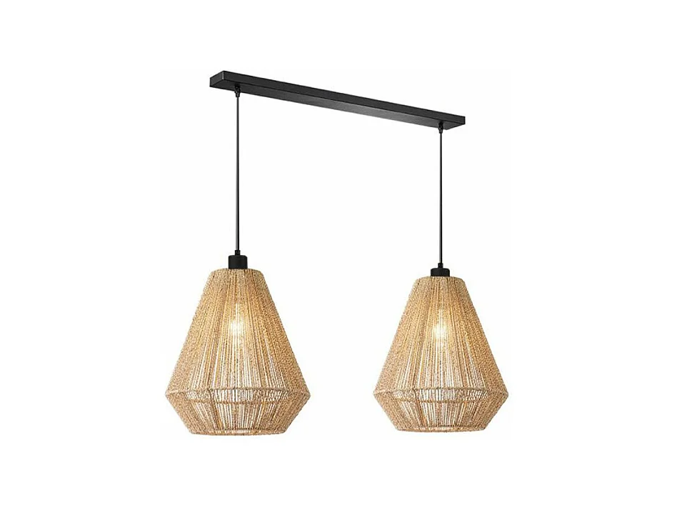 Hängelampe Ibiza Diamond - 2-flammig - 80x33x150 cm - Braun