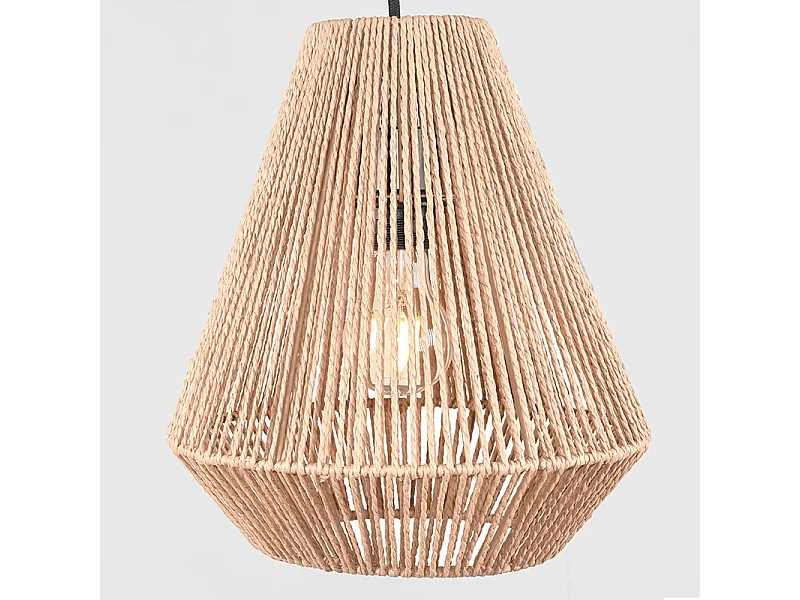 Suspension Ibiza Diamond - 2 lumières - 80x33x150 cm - Marron