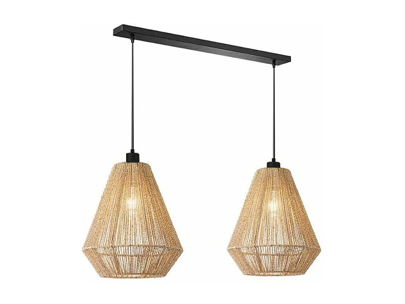 Hängelampe Ibiza Diamond - 2-flammig - 80x33x150 cm - Braun