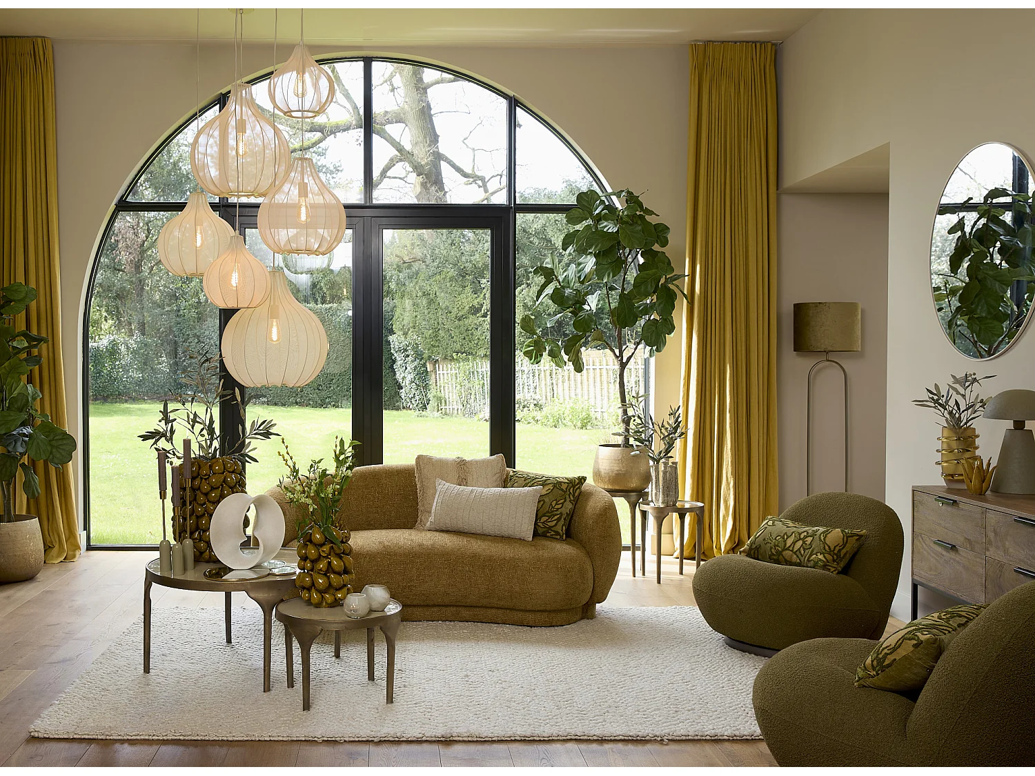 Suspension ELATI - Ø39x42cm - Marron