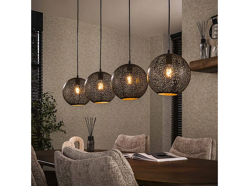 Suspension 4x Ø25 Zip - Noir Artic