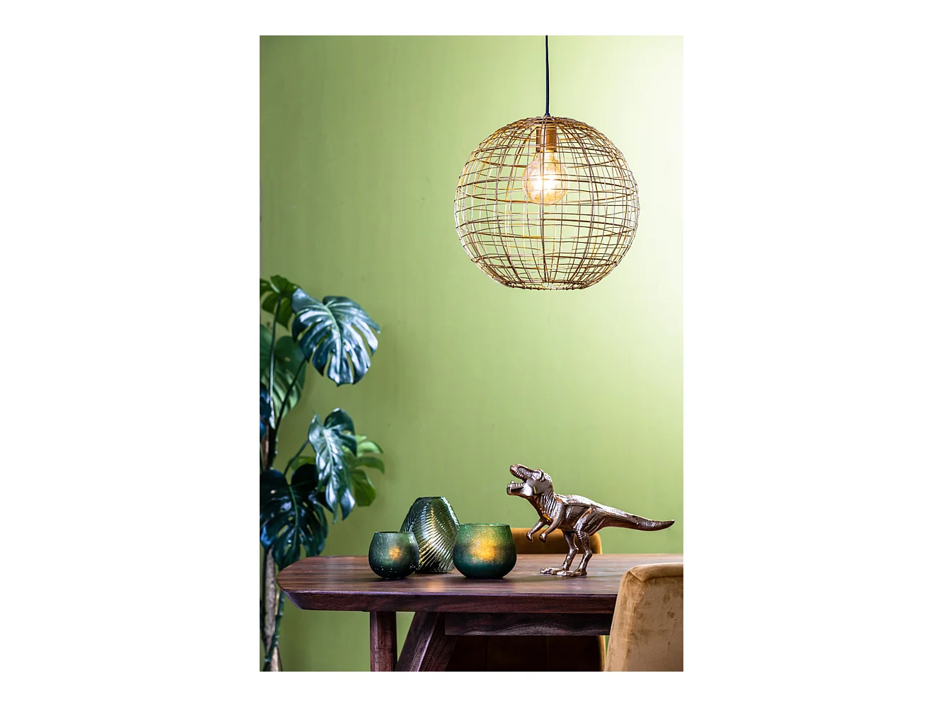 Suspension MIRANA - Ø35x35cm - Doré