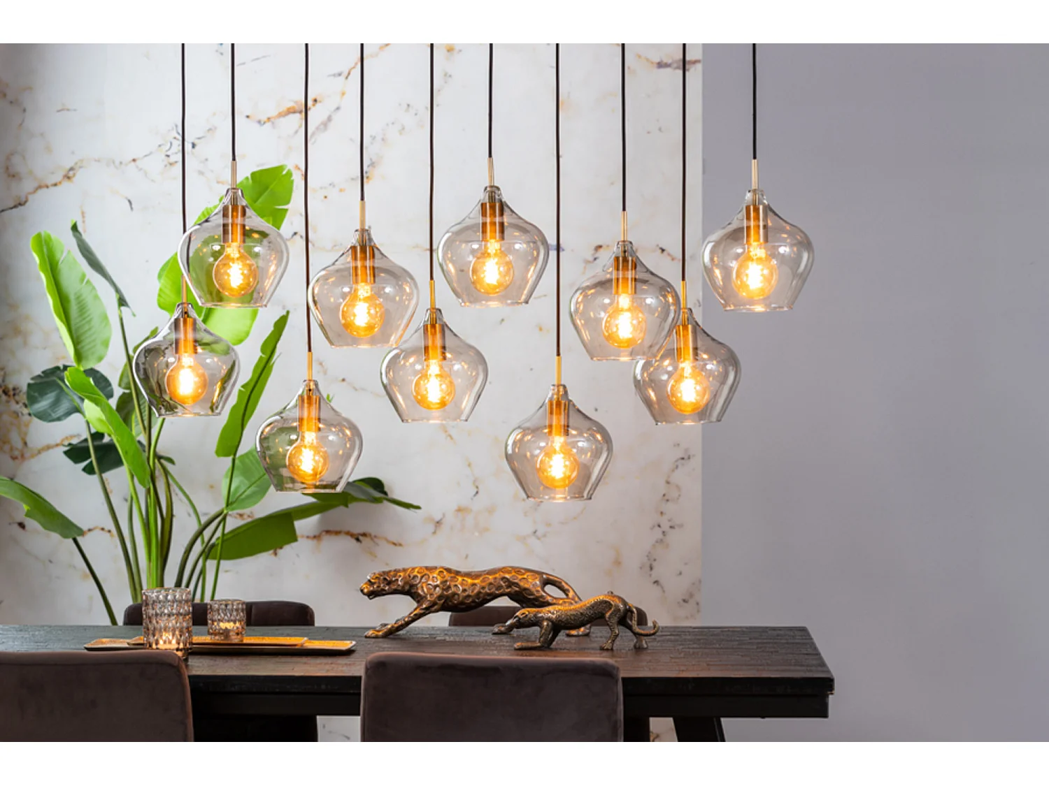 Suspension RAKEL - 124x35x60cm - Bronze