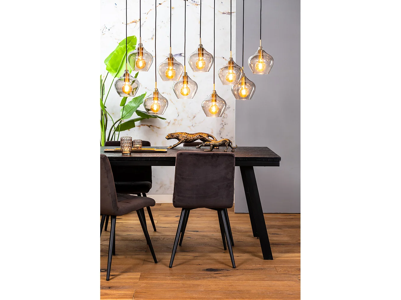 Suspension RAKEL - 124x35x60cm - Bronze