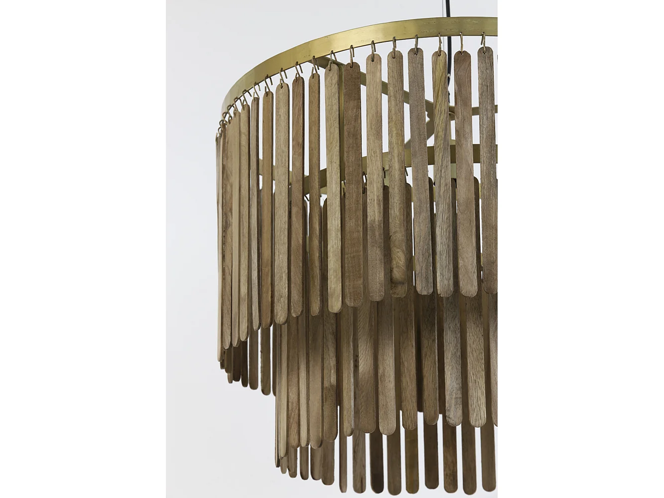 Lámpara colgante GULARO - Ø60x43cm - Marrón