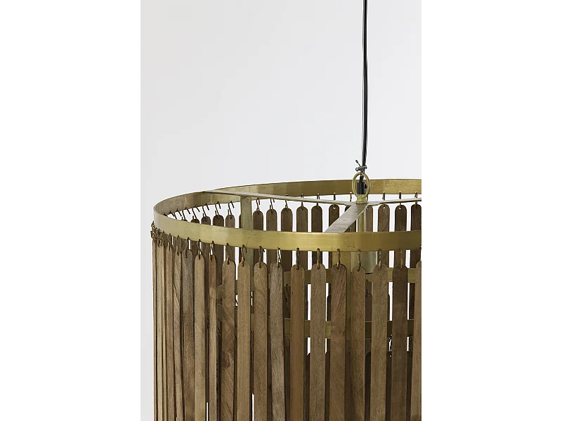 Lámpara colgante GULARO - Ø60x43cm - Marrón