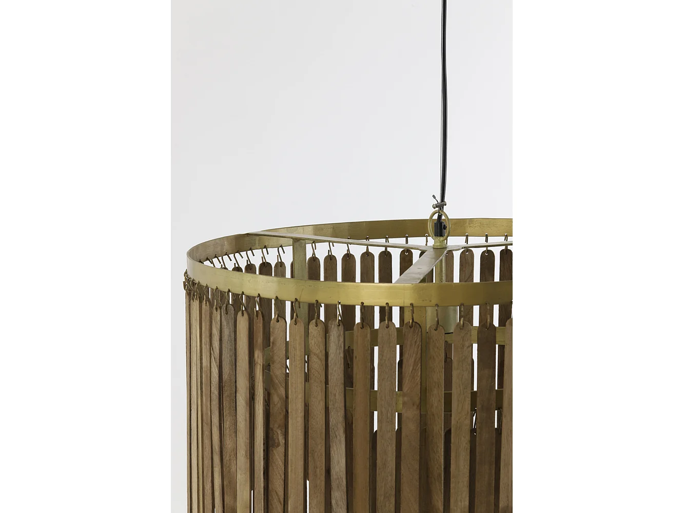 Lámpara colgante GULARO - Ø60x43cm - Marrón