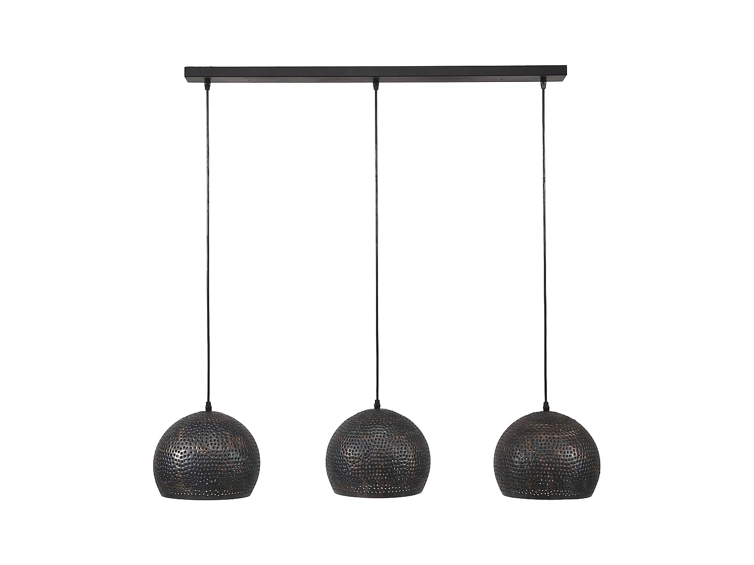 Lámpara colgante - 3xØ25 Lámparas colgantes semicirculares de metal - Transparente