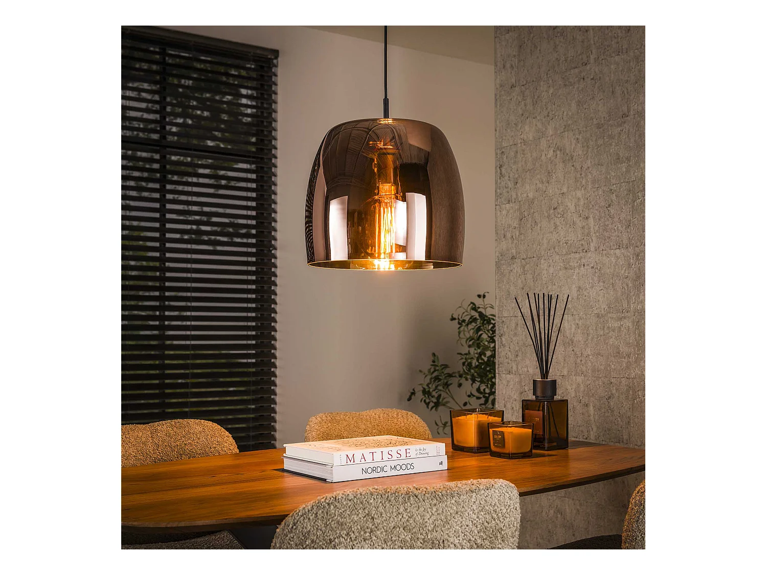 Suspension 1L Drift Glass - Verre couleur cuivre