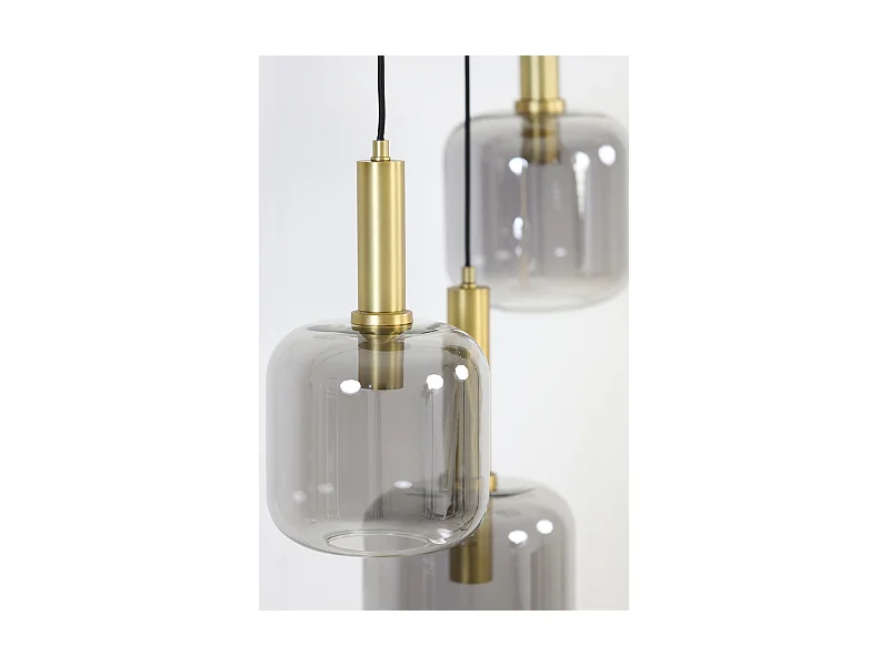 Lampe suspendue Lekar - 66x66x80 - Bronze