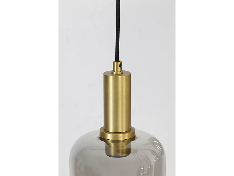 Lampe suspendue Lekar - 66x66x80 - Bronze