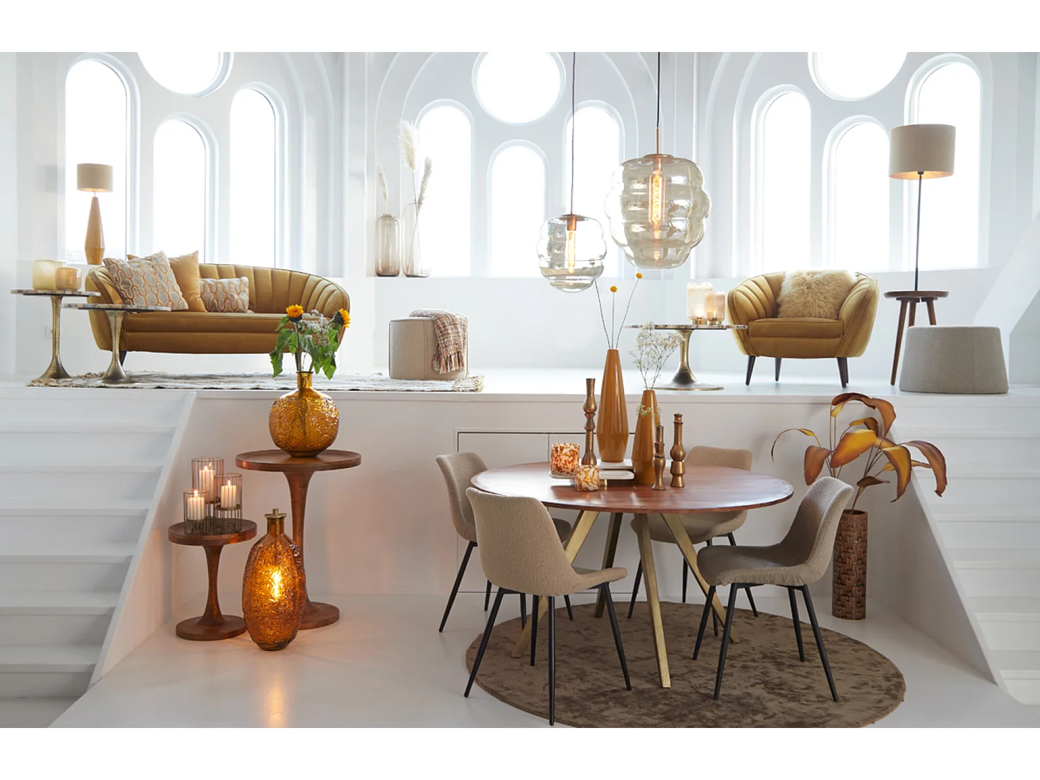 Suspension MISTY - Ø45x48cm - Orange